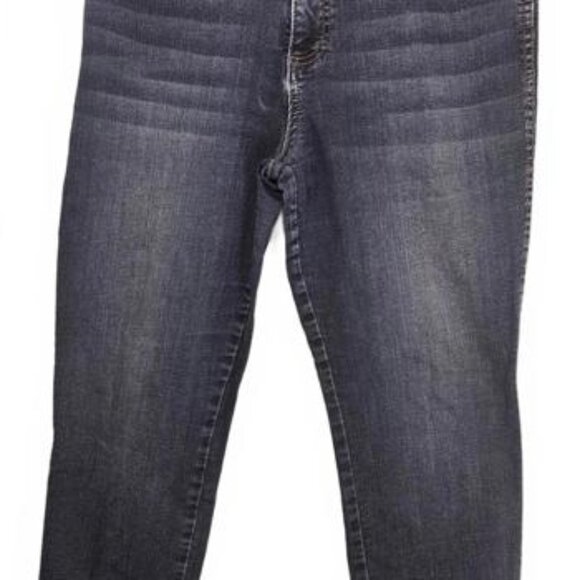 Democracy Women's Skinny Ab Technology Blue Jeans  with Frayed Hem Size 10 - Picture 1 of 8